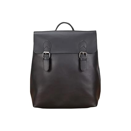 Femnmas Black Handmade Backpack Leather Laptop / Office / Collage / Travel Bag For Men & Women