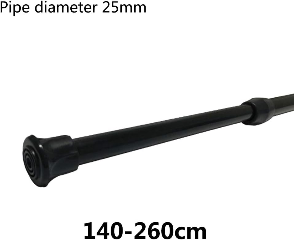 HOMRanger Stainless Curtain Rod,Telescopic No Drilling Non-Slip Extendable Pole for Window Kitchen Door Shower Wardrobe Balcony-b 140-260cm(55-102inch)