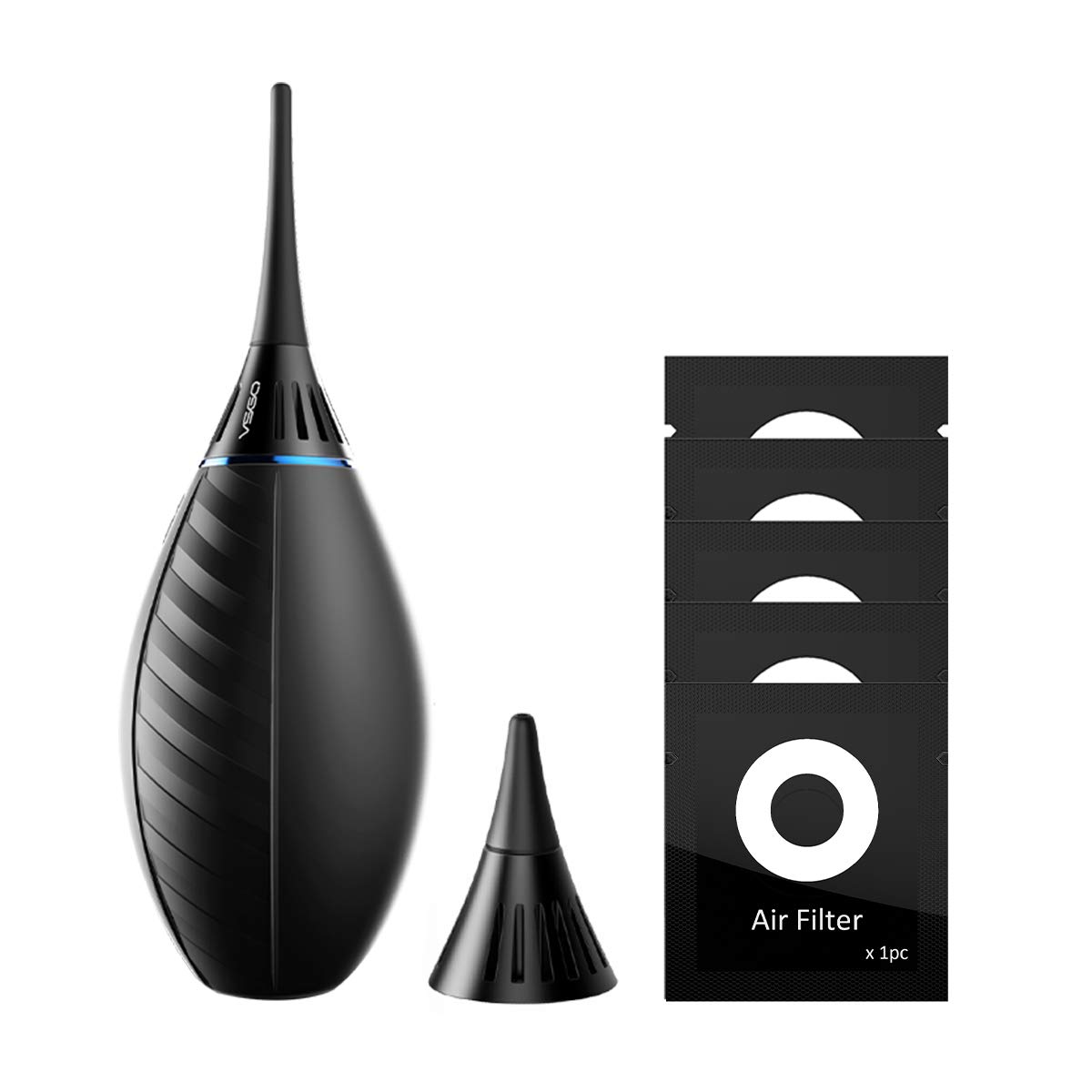 VSGO Camera Air Blower with Soft Tip, Single Air Intake with Self-Suction Cup, Compatible with Camera Lens, SLR/Mirrorless Sensors, Reflectors, Focusing Screens, Coffee Machines and More