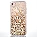 iPhone 6s Plus Case,DAMONDY Cute 3D Moving Rhombus Diamond Stars Bling Liquid Glitter Floating Slim Soft Frame Hard Back Cover with Ring Holder Kickstand Case for iPhone 6 Plus 6s Plus-diamond gold