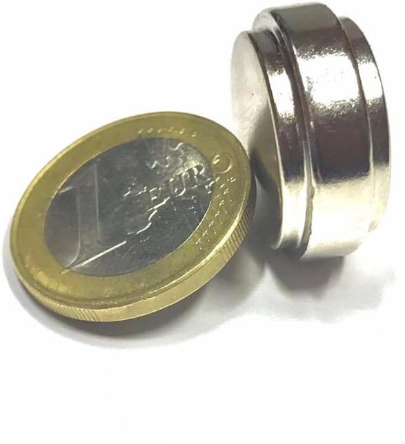 10 Pieces of Neodymium Magnet N52 Drive Out – 9.5 mm Diameter x 6.5 mm thick – Force of Atraccion 5.58 kg – 5975 Gauss