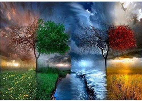 DIY Painting by Number Kits,Oil Paint Drawing Canvas with Brushes Christmas Decor Decorations Gifts - 16 * 20 inch Frameless