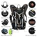 OUTON 18L Hydration Pack Backpack with 2L Water Bladder, Lightweight Breathable Cycling Hiking Running Skiing Outdoor Backpack Hydration with Rain Cover, Helmet Net (Black&Grey)