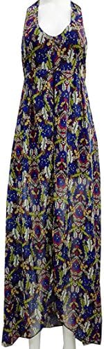 Womens Deep V Neck Strap Dress Plus Size Chiffon Print High Split Dresses Maxi