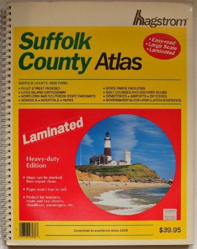 Suffolk County Atlas Laminated Book By Hagstrom Map Company - 