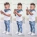 1Set Toddler Kids Baby Boys Short Sleeve T-Shirt Tops+Scarf+Trousers (3T / 3Years)