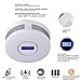Combination Photoelectric Smoke/Carbon Monoxide Detector for Home, Battery Operated Travel Portable Fire CO Alarm with Sound Warning and Digital Display
