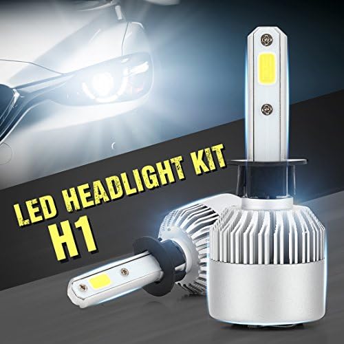 80W 8000LM 6000K Xenon HeadlightAuto Headlamp H1 H4 H7 H11 H13 880 9004 9005 9006 9007 LED Car Conversion Kit Headlight Bulb Hi-Lo Beam 9v 36v White (H1)