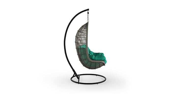 Urban Ladder Piver FNODSW85BL30013 Metal Swing Chair (Teal)