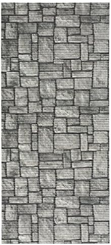2-feet X 6-feet Rubber Foam Runner Rug | GREY BRICK STONE Modern Floor Runner 2x6