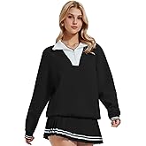 IUK Women's Golf Outfits 2 Piece Tennis Skirt Set Long Sleeve Half Zip Warm Pickleball Clothes Winter Skirt Sets with Pockets