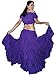 Wevez® Women's Plus Size Gypsy 25 Yard Long Flowy Solid Color Renaissance fair Skirt, Violet