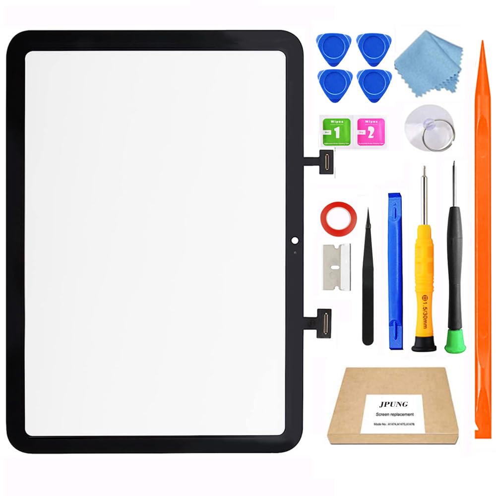for iPad 10 (10th Generation) || iPad (A16) A2696 A2757 A3354 A3355 A2777 Screen Replacement Digitizer Glass Touch Kits, fit iPad 10th Gen (2022) 10.9 Inch || iPad A16 (2025) 11 inch [Without LCD] — image 1