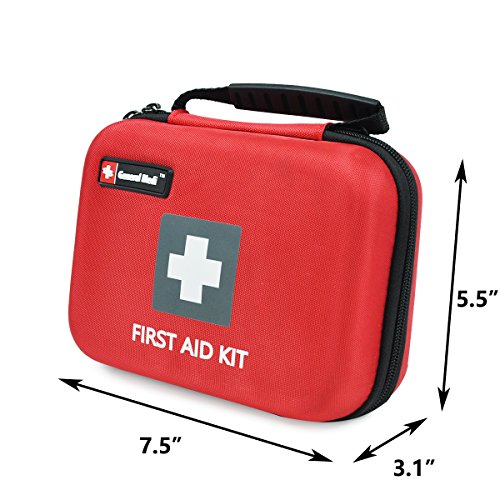 First Aid Kit - 210 Piece Professional for Medical Emergency - Includes Bandage, Emergency Blanket, Scissor for Home, Car, Camping, Hiking, Work, Boat