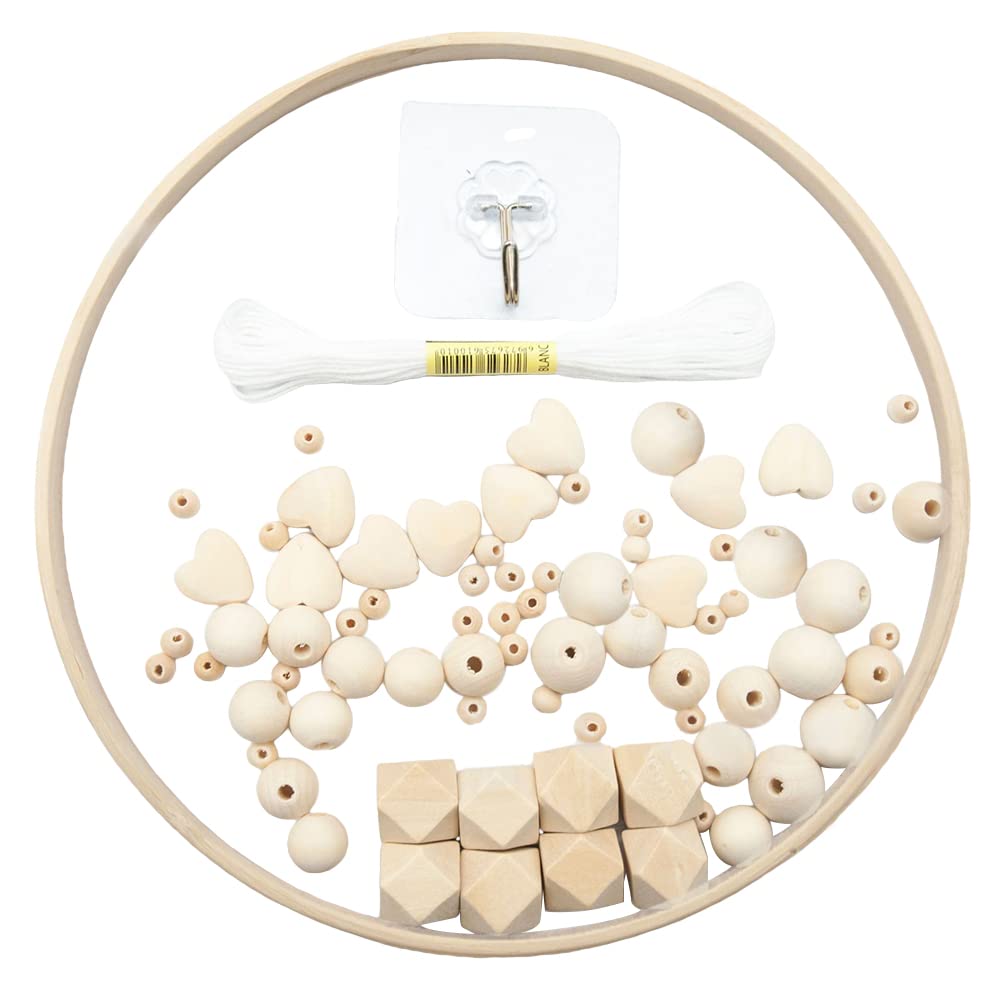 DIY Wooden Mobile Frame Kit for Baby Crib Natural Mobile Hanger Gift Wind Chimes Bell Room Decor