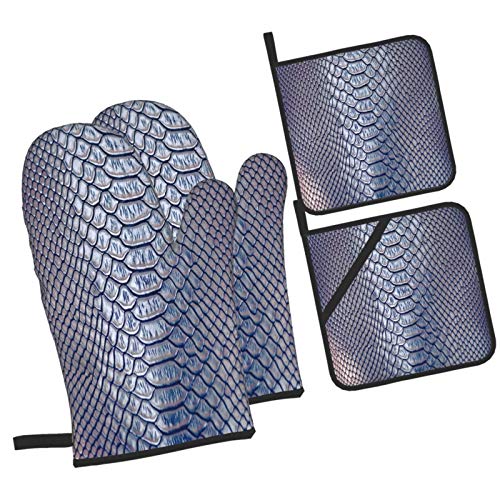 51u miQWLCL Juego de Manoplas y Porta ollas para Horno,Fondo de Textura de patrón de Piel de Serpiente de Cejas,Guantes y… Juego de Manoplas y Porta ollas para Horno,Fondo de Textura de patrón de Piel de Serpiente de Cejas,Guantes y… - Imagen 3