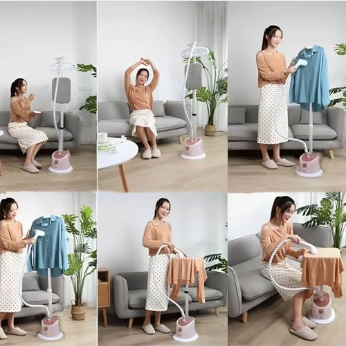 Beauenty Vertical Clothes Garment Steamer,2000W,Height Adjustable With Built-In Ironing Board,Heat Insulated Steam Hose,40 Second Heating,Stainless Steel Nozzle,Hanging Vertical Electric Iron