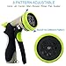 AMIR Garden Hose Nozzle, High Pressure Water Sprayer with 8 Pattern Adjustable, Heavy Duty Metal Construction, Flow Control - for Watering, Washing Cars, Showering Pets and etc.