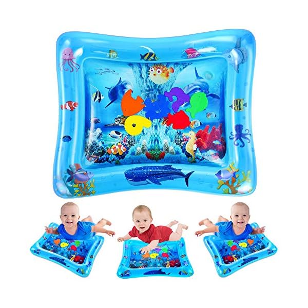 VATOS Tummy Time Water Mat Inflatable Baby Water Play Mat for Kids Perfect Sensory Toys for Baby Early Development…