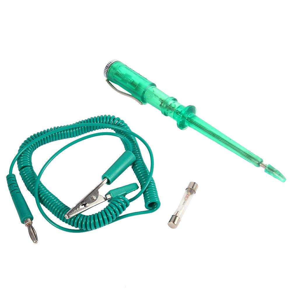 Keenso Car Electrical Circuit Tester, 6V/24V Car Tester Voltage Long Probe Test Pen Pencil with Light Bulb for Low Voltage Systems Switch Wires(Green)