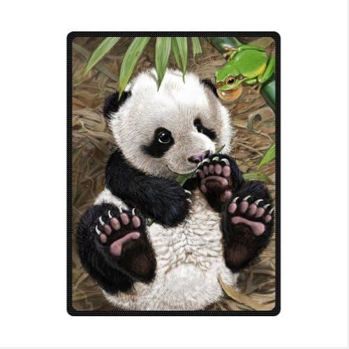 Cute Panda Fleece Blankets Throws 58 x 80 inches(Large)