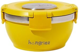 Wide Mouth Thermal Bowl - 6" Opening Insulated Stainless Steel Food Container, Keeps Food Hot 4-6 Hours, Leakproof, 16oz (Lig