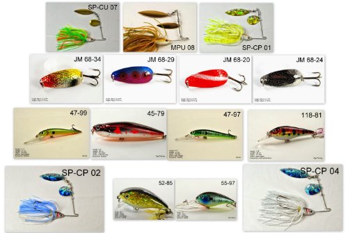 Akuna [WY] Pros' pick recommendation collection of lures for Bass, Panfish, Trout, Pike and Walleye fishing in Wyoming(Bass 15-A)