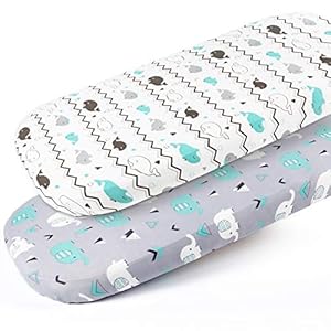 Stretch Fitted Bassinet Sheet Set BROLEX 2 Pack Cradle Sheets for Bassinet Pad/Mattress,Unisex Boys Girls,Ultra Soft…