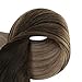 Full Shine 18 Inch 10 Pcs 100 Gram Full Set Clip in Hair Extensions Ombre Balayage Human Hair Clip in Human Hair Extensions Color 2 Fading to 6 and 18 Ash Blonde Hair Extensions Human Hair Clip Ins