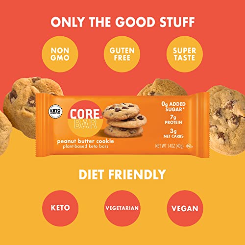 CORE PlantBased Protein Keto Bars Low Carb, Low Sugar, High Fiber