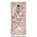 ISADENSER Samsung Galaxy j6 2018 Case Clear Soft TPU Glitter Stylish Design 3D Hearts Quicksand Shiny Flowing Liquid Protective Cover Samsung Galaxy j6 2018 (EU Version) Pink Never Stop