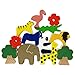 Lewo Wooden Animals Stacking Blocks Balancing Games Playset Montessori Toy for Toddlers