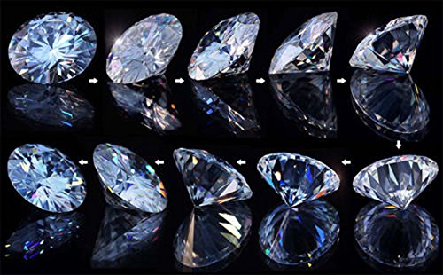 0.6 Ct 5.5 mm Round Brilliant Cut Genuine Charles&Colvard Moissanite Loose Stone w. Certificate - Thumbnail 5