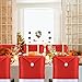 AMFOCUS Christmas Chair Back Covers Santa Hat Slipcovers for Chair Decoration 6 Pcs, 2023 Upgraded Christmas Chair Covers