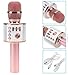 REVOQUE Wireless Bluetooth Karaoke Microphone - Built-in Speaker Works with Apple iPhone Android iPad LG Samsung Smartphone PC - Rose Gold
