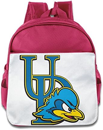 Custom Delaware Fightin University Kids School Bagpack For 1-6 Years Old Pink