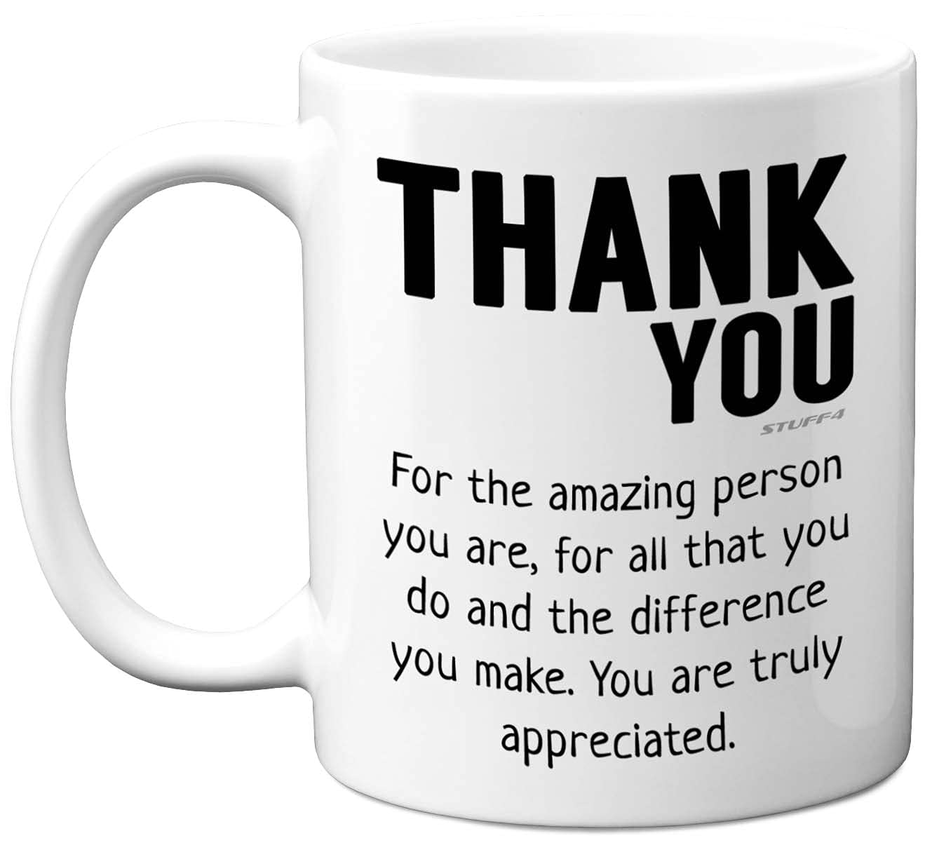 Stuff4 Thank You Mug - Gift for Best Friend, Leaving Gifts for Colleagues Boss Friends Men Women, Thank You Teacher Mug, 11oz Ceramic Dishwasher Safe, Leaving Men Women