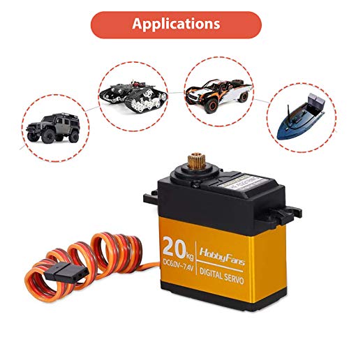 RUIZHI RC Servo 25KG Digital Servo Full Metal Gear High Torque Wasserdicht mit 25T Servo Arm für RC Auto Roboter… – Bild 7