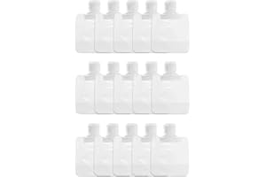 15Pcs Transparent Portable Fluid Packing Bags,New Travel Size Refillable Empty Squeeze Pouch, Premium Clear Travel Pouches fo