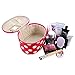 DZT1968® Handle Round Dot Large Cosmetic Bag Travel Makeup Organizer Case Holder With Mirror (Green)