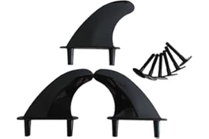 UPSURF Surfboard Fins Plastic Surfing Fins 1 Single Fin & Two GL Fin Thruster Set