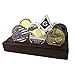 ASmileIndeep Small Military Challenge Coins Display Holder Solid Wood,Challenge Coin Stand Holds 10-12 Coins ,4 Row Coin Holder Rack for Desk, Challenge Coin Display Case ,Red Finish