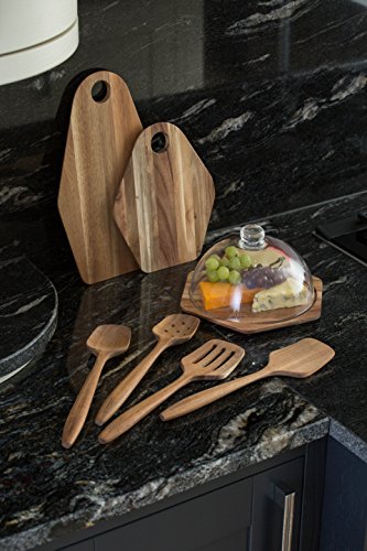 Typhoon Modern Kitchen Slotted Spoon, Durable Acacia Wood Utensil, Won't Scratch Non-stick Cookware, Classic Design Goes from Cooking to Serving