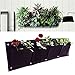 KISSTAKER Vertical Garden Planter, 4 Pockets Wall Haning Felt Planter Bags Wall Mount Planter Indoor Outdoor Planter Growing Bag (4 Horizontal)thumb 4