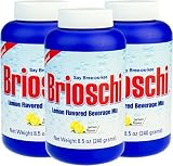 Brioschi Effervescent 8.5oz (3 Bottles) The Original Lemon Flavored Italian Effervescent - 3 Bottles
