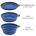 Roysili Extra Large 2Pack Collapsible Water Bowl 6 Cup, Silicone Travel Bowl for Dog Cat Food Water, Foldable Expandable Cup Dish Feeder,Portable travel dog bowl for Camping & Hiking Blue and Pink