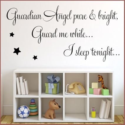 Guardian Angel Sleep Home Girls Teen Bedroom Decal Wall