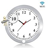 Newwings 1080P WiFi Hidden Camera Wall Clock Wireless Spy Camera Nanny Cam with Motion Detection, Indoor Covert Security Camera for Home and Office