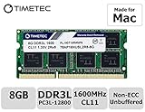 Timetec Hynix IC Apple 8GB DDR3L 1600MHz PC3L-12800 SODIMM Memory upgrade For MacBook Pro 13-inch/15-inch Mid 2012, iMac 21.5-inch Late 2012/ Early/Late 2013 (8GB)