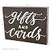 JennyGems Gifts and Cards Sign - 12x10 Inch Wedding and Party Decor, Hanging Wall Sign, Versatile Event Decoration (Black)